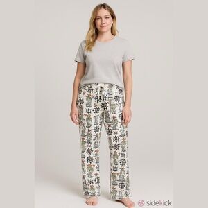 PINK Victorias Secret White Lounge Pants Size Small Tie Waist Pockets NWOT Y2K